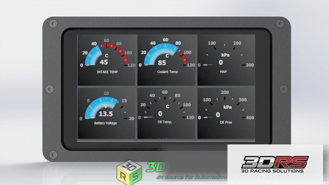 Powertune Digital Display 5/7" Inch Universal Flush Mount Bezel by 3D Racing Solutions